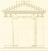 Carl Gotthard Langhans: Entwurf für ein Grabmonument, Ausschnitt (1784)